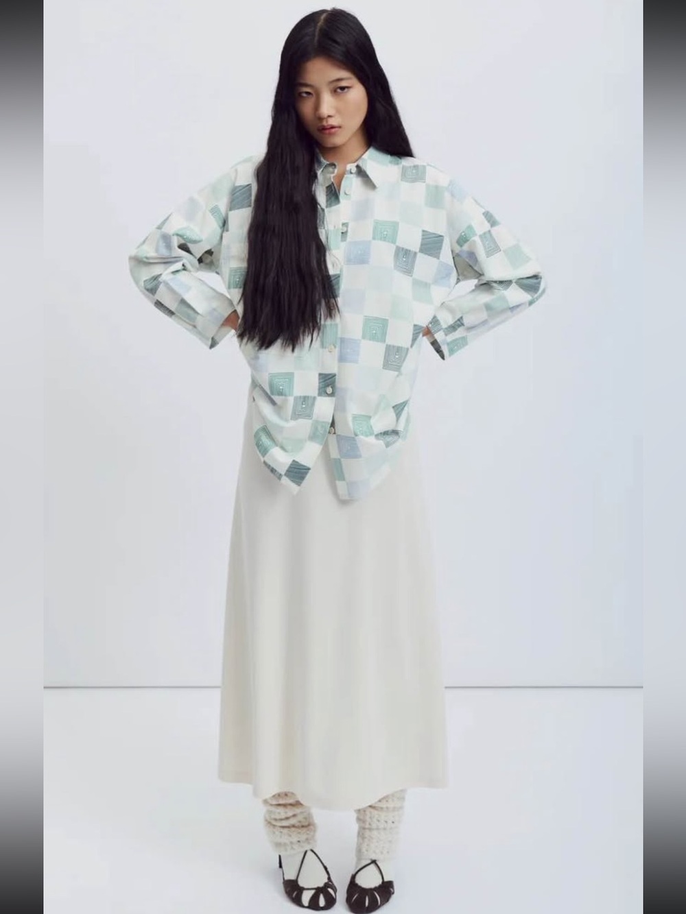 NWT Eve Gravel Joan Skirt in Cream